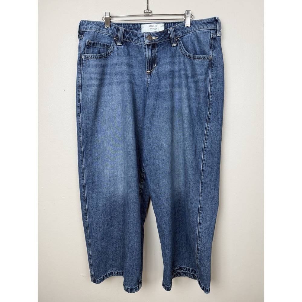 Hollister‎ Ultra Low-Rise Super Baggy Jeans Y2K Style Skater Streetwear Wide Leg